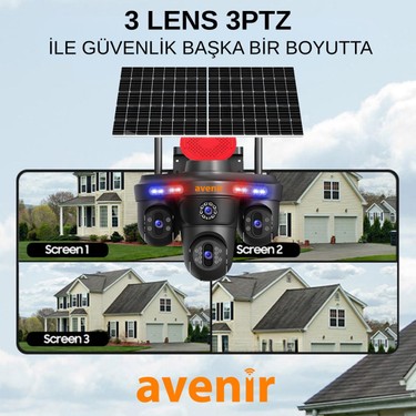 Avenir AV-S439 3 Lens 3ptz Güneş Enerjili Solar 4g Sim Fiyatı