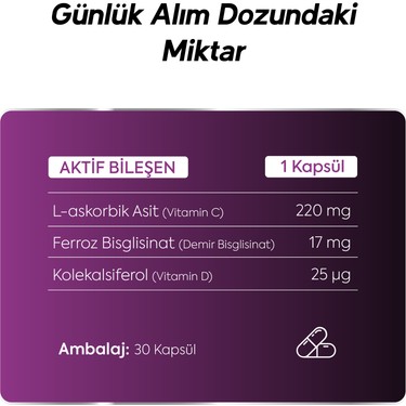 Dr. Henri Ferrocel – Demir Bisglisinat, Vitamin C ve Vitamin Fiyatı
