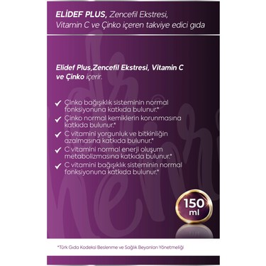 Dr. Henri Elidef Plus, Vitamin C, Çinko, Zencefil Ekstraktı, Fiyatı