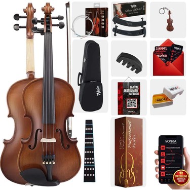 Midex LMA-544TYS 4/4 Profesyonel Keman 4/4 Tam Boy (Yastık Fiyatı