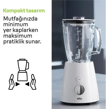 Braun JB3060WHS 800 Watt Sürahili Blender 1,75 lt Kapasite Fiyatı
