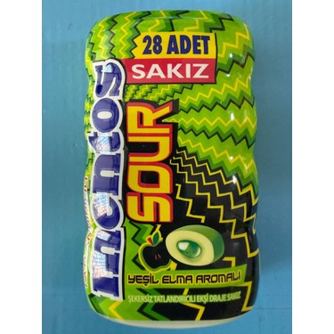 Mentos Sour Yeşil Elma Aromalı Draje Sakız 56 gr * 6 Adet Fiyatı