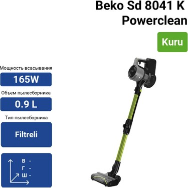Beko Sd 8041 K Powerclean Şarjlı Süpürge Dikey Kullanım İçin Fiyatı