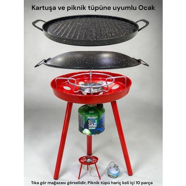 Orcamp Ayaklı granit Sac Gaz Kartuşlu Piknik Tüp Uyumlu Fiyatı