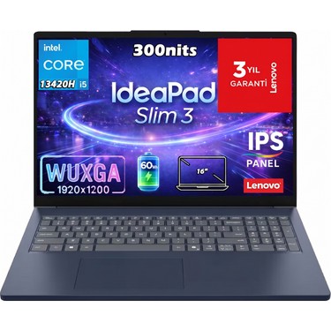 Lenovo Ideapad Slim 3 16IRH10 I5-13420H 20-Gbddr5 512 GB Fiyatı