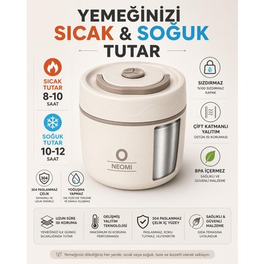 Neomi 4'lü Lunch Box Isı Yalıtımlı Yemek Termosu Seti Fiyatı