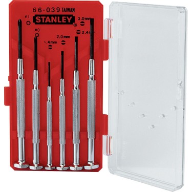 Stanley 1-66-039 Tornavida Seti 6 Parça Tırtıklı Krom Fiyatı