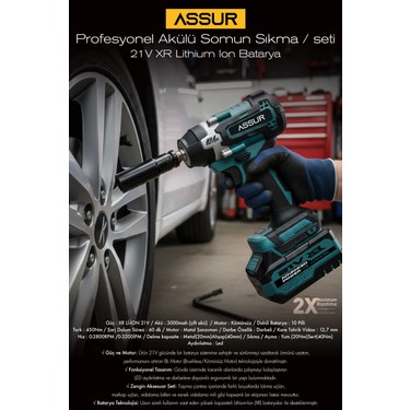 Assur 450 NM TORKLU 21V ÇİFT AKÜLÜ 10 PİLLİ KÖMÜRSÜZ 1/2 Fiyatı