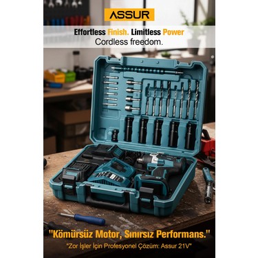 Assur 450 NM TORKLU 21V ÇİFT AKÜLÜ 10 PİLLİ KÖMÜRSÜZ 1/2 Fiyatı