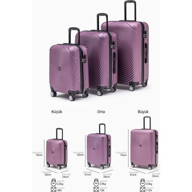 Wander Bag Morvex 3'lü Valiz Seti Küçük (Kabin) Orta Büyük Fiyatı
