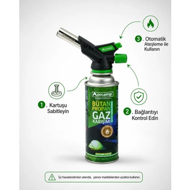 エアーガン&LDプレス　ブライト Orcamp Kamp Ocağı Kendinden Çakmaklı Pürmüz Seti 227 gr Gaz Fiyatı