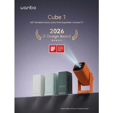 Wanbo Cube1 Projeksiyon Cihazı-Dahili Android TV 11.0 Fiyatı