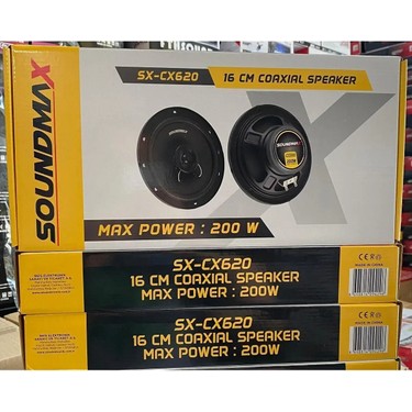 箱 Soundmax 16 cm Hoparlör SX-CX620 200 Watt Maximum Power Çift Fiyatı