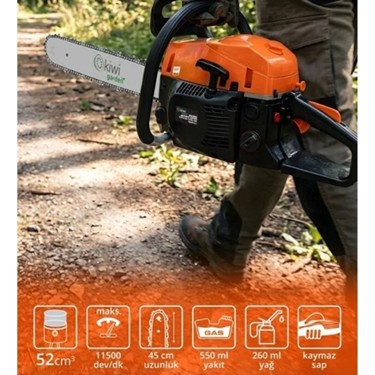 Kiwi Garden KGSW-7427 Benzin Motorlu Testere 52 cc 45 cm Fiyatı