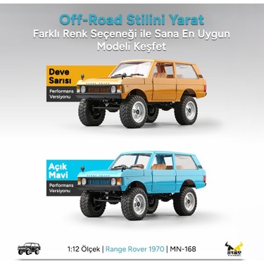 r*r様 MNMODEL MN-168 RangeRover 1970 4WD Mn Model MN168 1/12 Range Rover Classic 1970 4WD Crawler Fiyatı