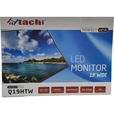 Hitachi Q19HTW 19 60HZ 3Ms (VGA/HDMI) 1440 x 900 Monitör Ev Fiyatı