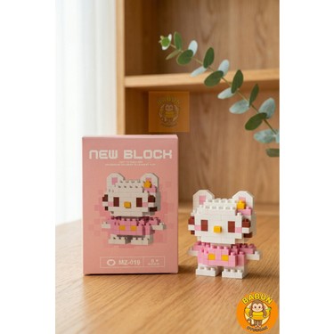 IMABADENKO アイボリー 19個セット Bricks Hello Kitty Karakter Figürü 3D Yapboz Puzzle Yapı Fiyatı