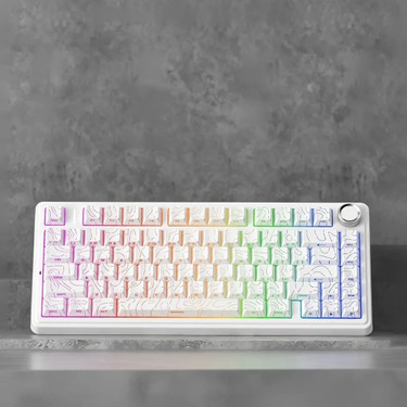Aula F75 Mekanik Kablosuz Makrolu Klavye Oyun İçin RGB TKL Fiyatı