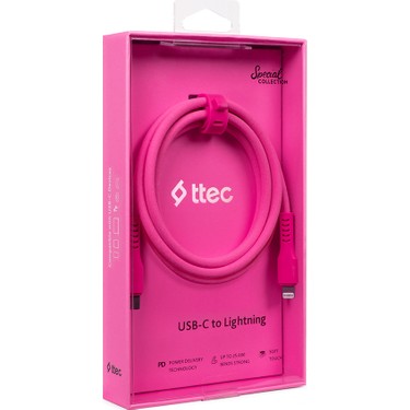 Ttec USB-C - Lightning 120 cm Neon Turuncu Hızlı Şarj Fiyatı