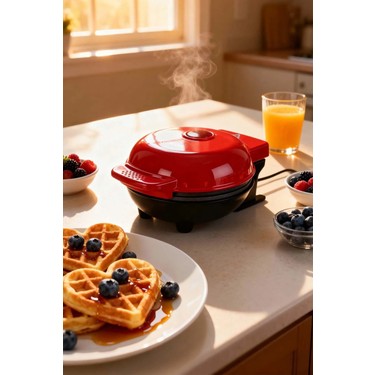 Kiwi KSM-2401W Mini Waffle Makinesi 350W Kalp Yüzey Fiyatı
