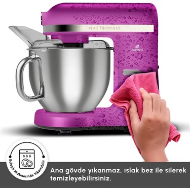 Karaca Mastermaid Chef Pro Çift Kollu Stand Mikser 1750W Mor Fiyatı