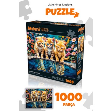 Meleni Toys 1000 Parça Aslan Kral Kedi Yapboz - Little Kings Fiyatı