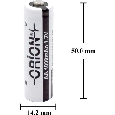 Orion 1.2V Ni-Cd AA 1000 mAh Şarj Edilebilir Kalem Pil Fiyatı