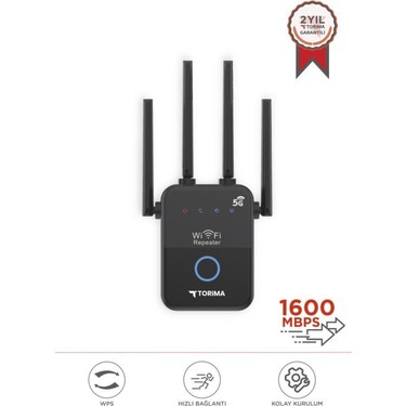 Torima Wifi Router Çift Bant 1600Mbps 4 Anten Yüksek Hızlı Fiyatı