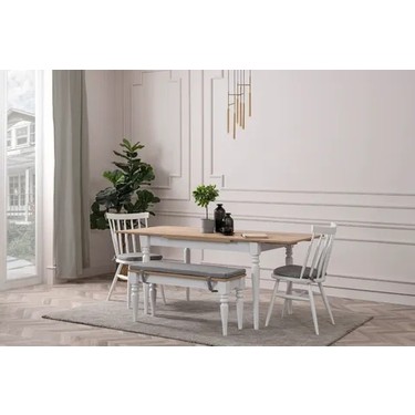 Vivense Venedik Çizilmez Açılır Masa ve Bench Takımı, 110X70 Fiyatı