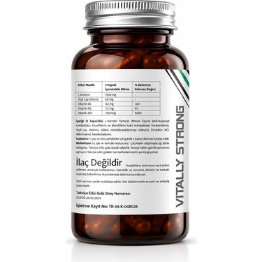 VİTALEST L-Carnitine 1500 mg 60 Kapsül
