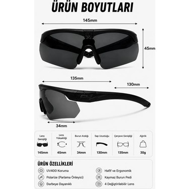ESS CROSSBOW 4 Lensli Polarize Taktik Gözlük Seti Airsoft Fiyatı