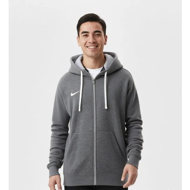 Nike M Nk Flc PARK20 Fz Hoodie Erkek Futbol Ceketi Gri Düz Fiyatı