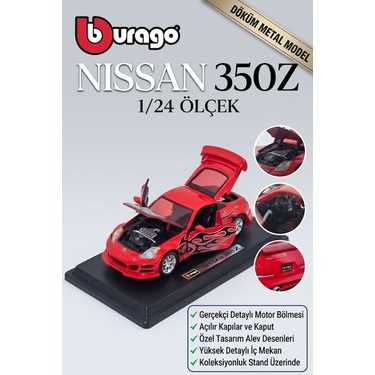 Bburago Nissan 350Z Burago 1/24 Scale Die-Cast Metal Street Fiyatı
