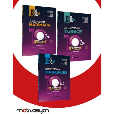Motivasyon Yayınları Lgs 8. Sınıf Aksiyon 10'lu Genel Deneme Kitabı