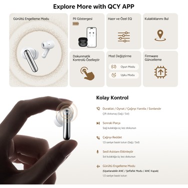 Qcy Melobuds N20 Bluetooth Kulaklık 6.0 50 Db Anc 4 Mics. Fiyatı