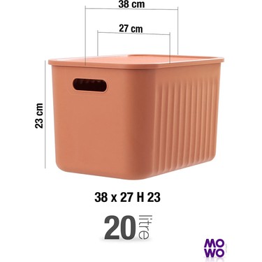 Mowo Home Bigbox 20 Lt 6'lı Mix Dolap Düzenleyici Kapaklı Fiyatı