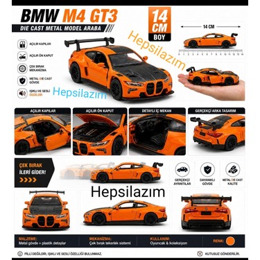 Oyuncak Spor Araba Metal Bmw M4 Gt3 Competition Racing Fiyatı