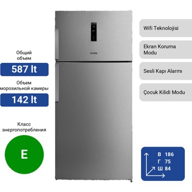 Vestel NF64012 Ex Ion Wifi No-Frost Buzdolabı 586 lt Enerji Fiyatı