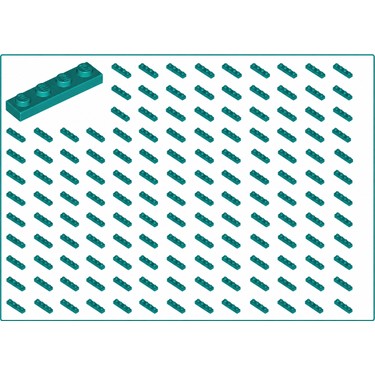 LEGO Yedek Parçalar: Plate 1x4: 100 Adet 1x4 Plate Parts Fiyatı