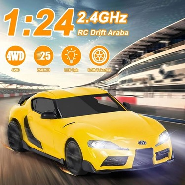 Brother Toys Sarı Toyota Supra Görünümlü Drift Araba 25 Km/h Fiyatı