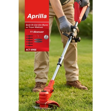 Aprilla ACT-8966 Şarjlı Ot ve Çim Biçme Makinesi | 21V Güç, Fiyatı
