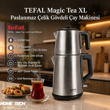 Tefal Magic Tea Xl Paslanmaz Çelik Gövdeli 1650 Watt Çay Fiyatı