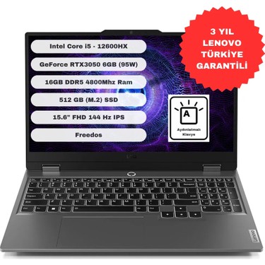 Lenovo Loq 15IAX9 GTI16 Intel Core I5 12600HX 16GB 512GB SSD Fiyatı