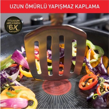 Tefal Excellence 22 cm İndüksiyon Tabanlı Düz Tava Titanyum Fiyatı