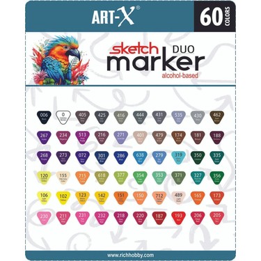 Rich Art-X Sketch Marker Duo 60 LI Set 18050 Fiyatı
