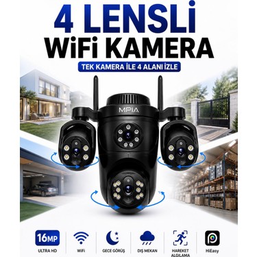 MPIA SHIRO 16MP 4 Lensli Akıllı Güvenlik Kamerası Hieasy Fiyatı