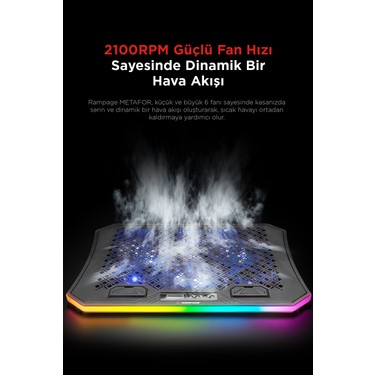 Rampage AD-RC34 Metafor Rgb 6 Fanlı Telefon Tutuculu Rgb Fiyatı