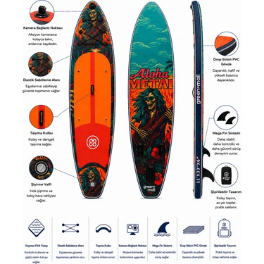 Greenmall Aloha Metal Şişme SUP Board / Paddle Board 330 cm Fiyatı