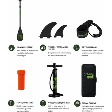 Greenmall Aloha Metal Şişme SUP Board / Paddle Board 330 cm Fiyatı