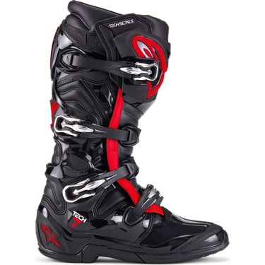 Alpinestars TECH 7 Kros Motosiklet Botu Siyah Kırmızı Yüksek Fiyatı